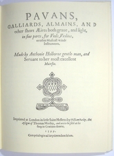 Holborne Pavans, Galliards, Almains in five parts London 1599 Reprint.-18109 artikel-bild