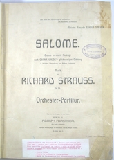 Strauss Salome conductor s score original edition number 44.-Berlin 1905.-16711 artikel-bild
