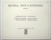 Bicinia, Sive Cantiones - Tenor, Superius Antverpiae 1609 Reprint.-18110 artikel-bild