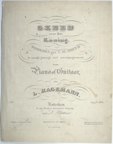 Hagemann Smits Gebed voor den Koning Piano of Guitaar.1831.-16139 artikel-bild