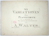 Walter, Variationen über Was helfen mir tausend Dukaten. Hamburg 1816.-18284 artikel-bild