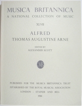 Alfred Thomas Augustine Arne= Musica Britannica Vol. XLVII.-16474 artikel-bild