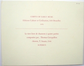 Crecquillon Le tiers livre de chansons Anvers Susato 1544 Reprint.-18113 artikel-bild