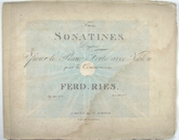 Ferdinand Ries Trois Sonatines op. 30 Simrock 860.-16563 artikel-bild