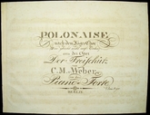 13480.- C. M. v. Weber, Freischütz - Polonaise nach dem Jägerchor, ca. 1824 artikel-bild