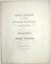 Sechs Lieder "der Natur" für Alt op. 14. Leipzig 1861.-18122 artikel-bild