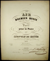 13363.- Leopold de Meyer, Air boemien russe op. 45. Diabelli, Wien, 1845 artikel-bild