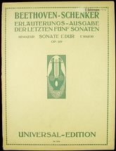 Beethoven-Schenker Erläuterungs-Ausgabe, op. 109, Wien 1913. -14872 artikel-bild