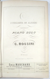 Rossini, L'Italiana in Algieri, Il Barbiere di Siviglia, piano Paris.-16812 artikel-bild